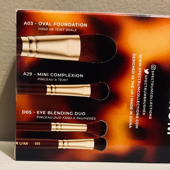 NWT 3pc SPECTRUM Pantherine Multi-Tasking Synthetic Makeup Brush Set - Picture 4 of 8